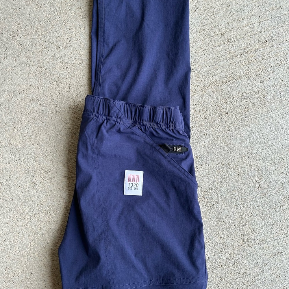 Excellent! Mens TOPO DESIGNS TECH PANTS Blue sz Small